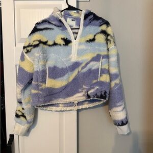 Plush Sherpa Half-Zip Cropped Sherpa